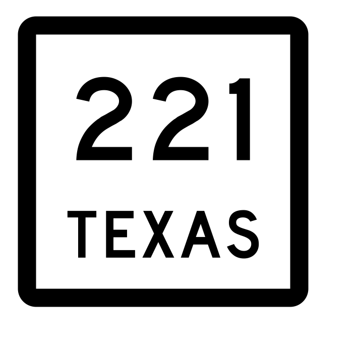 Texas State Highway 221 Sticker Decal R2518 Highway Sign