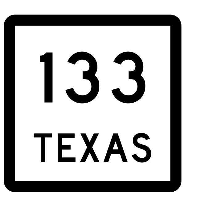 Texas State Highway 133 Sticker Decal R2432 Highway Sign - Winter Park Products