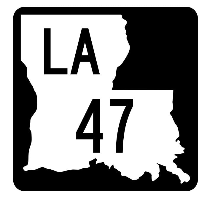 Louisiana State Highway 47 Sticker Decal R5773 Highway Route Sign