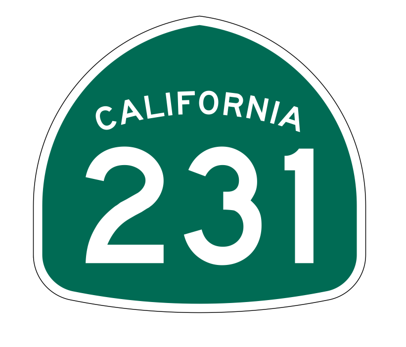 California State Route 231 Sticker Decal R1286 Highway Sign - Winter Park Products