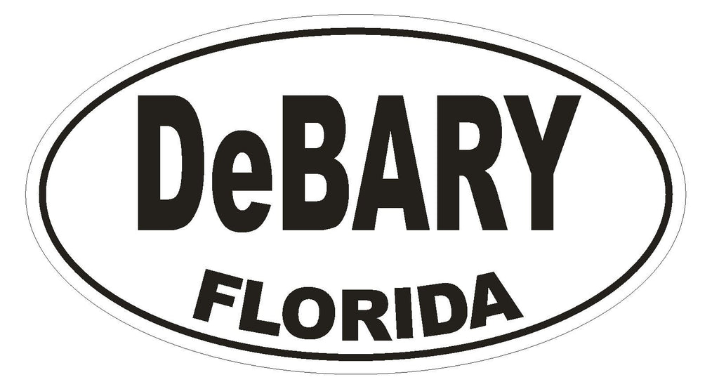 DeBary Florida Oval Bumper Sticker or Helmet Sticker D1312 Euro Oval - Winter Park Products