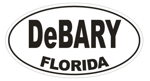 DeBary Florida Oval Bumper Sticker or Helmet Sticker D1312 Euro Oval - Winter Park Products