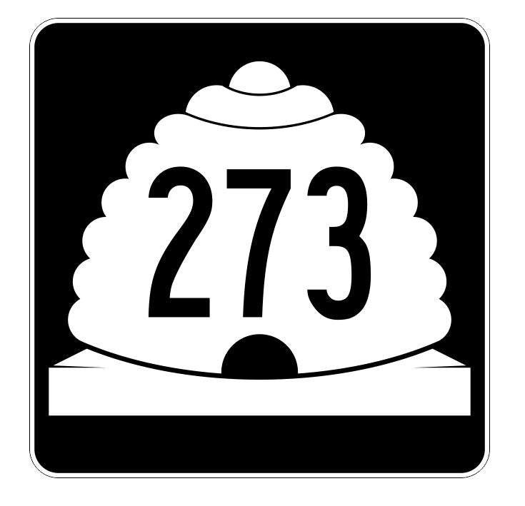 Utah State Highway 273 Sticker Decal R5542 Highway Route Sign