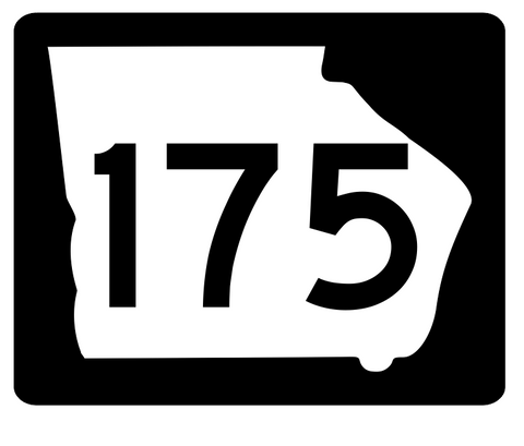 Georgia State Route 175 Sticker R3841 Highway Sign