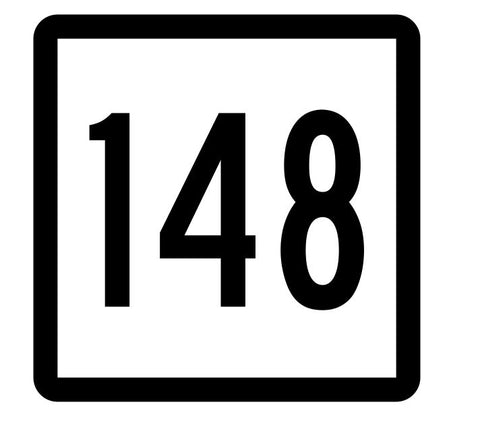 Connecticut State Highway 148 Sticker Decal R5160 Highway Route Sign