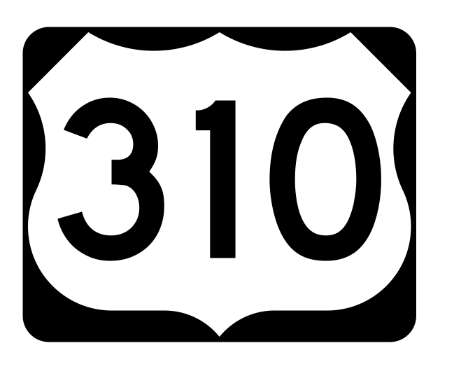 US Route 310 Sticker R2178 Highway Sign Road Sign - Winter Park Products