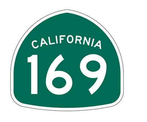 California State Route 169 Sticker Decal R1239 Highway Sign - Winter Park Products