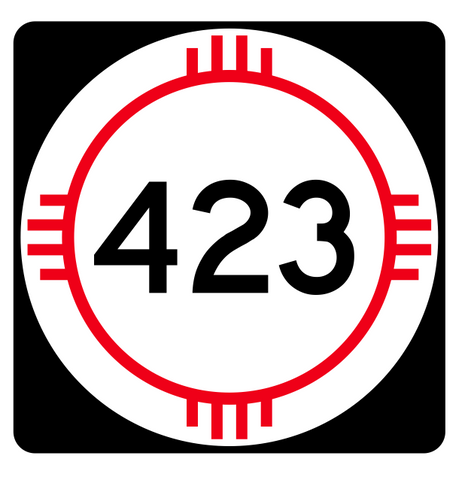 New Mexico State Road 423 Sticker R4183 Highway Sign Road Sign Decal