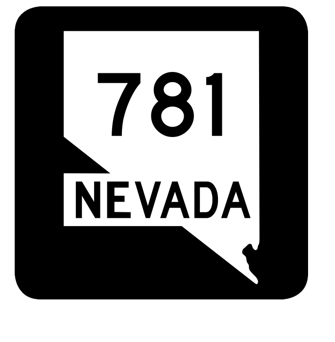 Nevada State Route 781 Sticker R3143 Highway Sign Road Sign