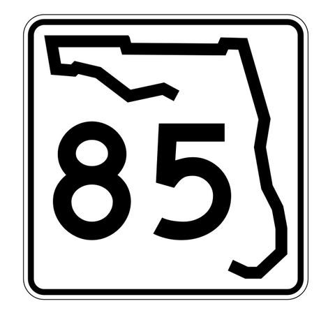 Florida State Road 85 Sticker Decal R1418 Highway Sign - Winter Park Products