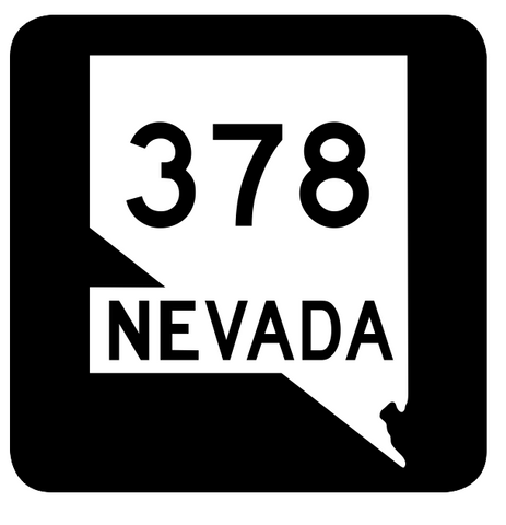 Nevada State Route 378 Sticker R3051 Highway Sign Road Sign