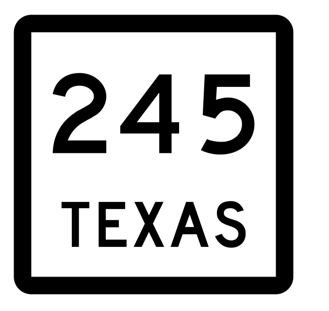 Texas State Highway 245 Sticker Decal R2541 Highway Sign