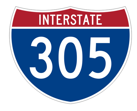Interstate 305 Sticker Decal R977 Highway Sign Road Sign - Winter Park Products