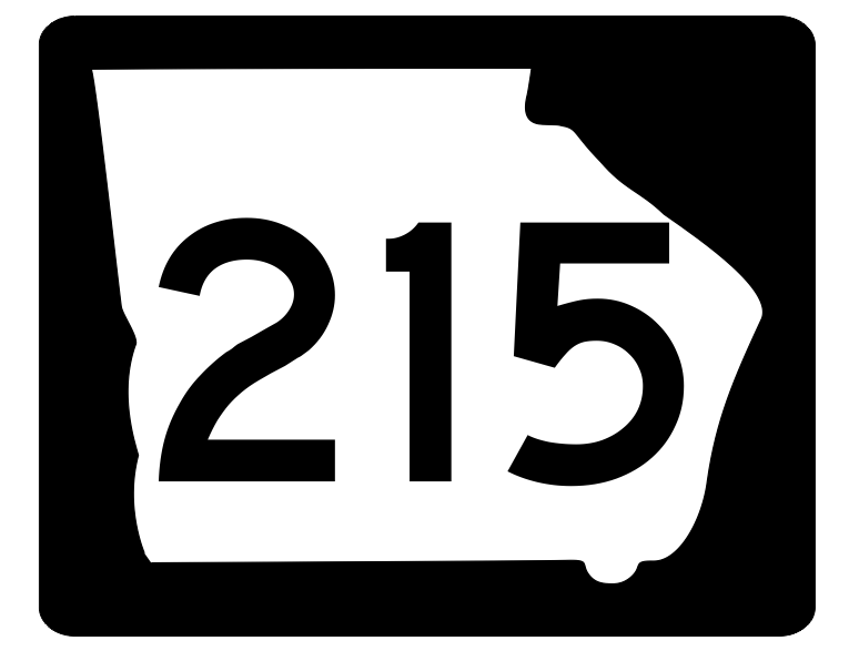 Georgia State Route 215 Sticker R3881 Highway Sign