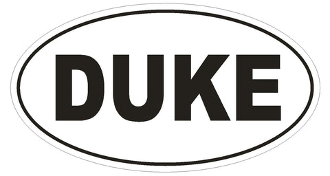 DUKE Oval Bumper Sticker or Helmet Sticker D1825 Euro Oval University - Winter Park Products