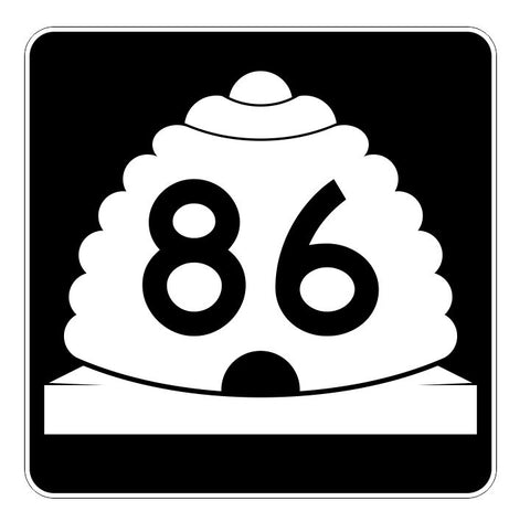 Utah State Highway 86 Sticker Decal R5416 Highway Route Sign