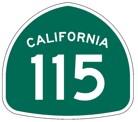 California State Route 115 Sticker Decal R1011 Highway Sign Road Sign - Winter Park Products