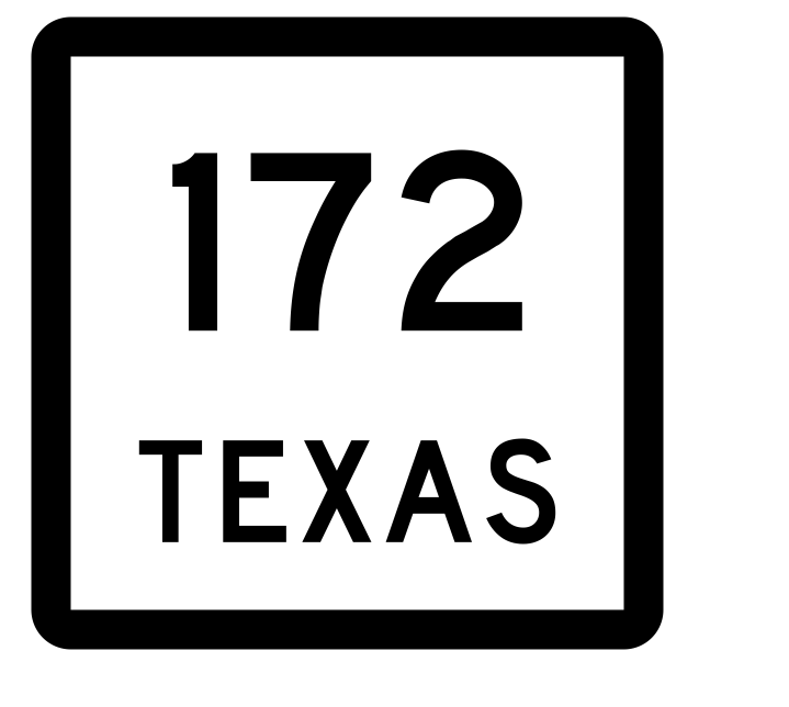 Texas State Highway 172 Sticker Decal R2470 Highway Sign - Winter Park Products