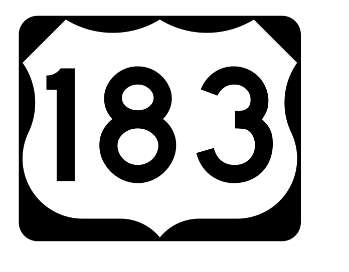 US Route 183 Sticker R2132 Highway Sign Road Sign - Winter Park Products