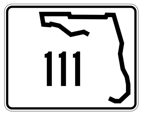 Florida State Road 111 Sticker Decal R1435 Highway Sign - Winter Park Products