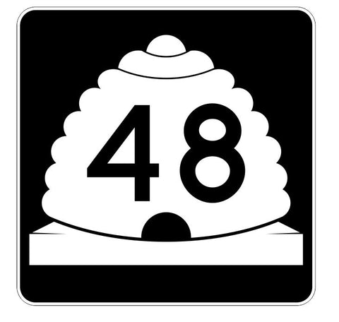 Utah State Highway 48 Sticker Decal R5388 Highway Route Sign