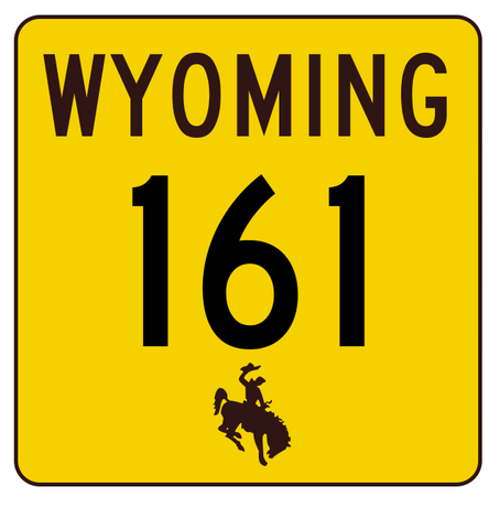 Wyoming Highway 161 Sticker R3443 Highway Sign