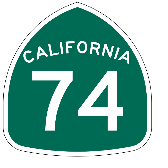 California State Route 74 Sticker Decal R1164 Highway Sign - Winter Park Products