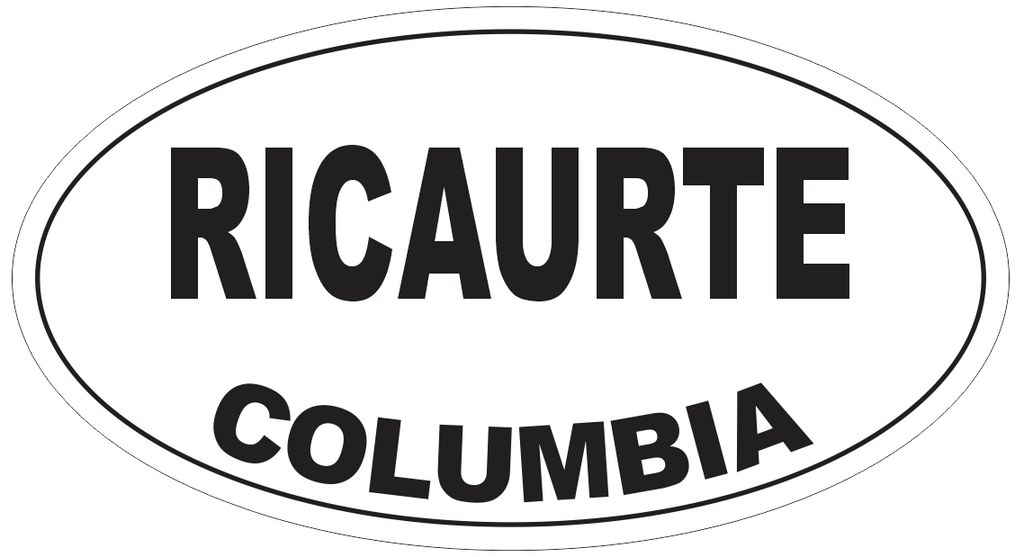 Ricaurte Columbia Oval Bumper Sticker or Helmet Sticker D4607