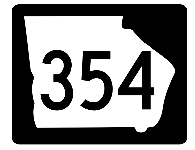 Georgia State Route 354 Sticker R4017 Highway Sign Road Sign Decal
