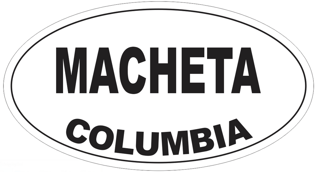 Macheta Columbia Oval Bumper Sticker or Helmet Sticker D4850