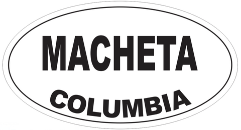 Macheta Columbia Oval Bumper Sticker or Helmet Sticker D4850