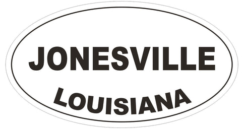 Jonesville Louisiana Oval Bumper Sticker or Helmet Sticker D3951
