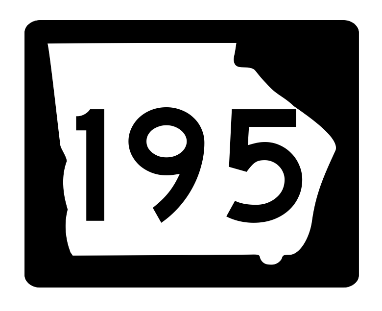 Georgia State Route 195 Sticker R3861 Highway Sign