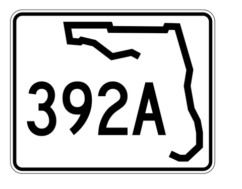 Florida State Road 392A Sticker Decal R1554 Highway Sign - Winter Park Products