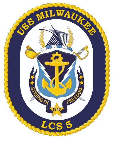 USS Milwaukee Sticker Military Armed Forces Navy Decal M185 - Winter Park Products