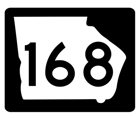 Georgia State Route 168 Sticker R3834 Highway Sign