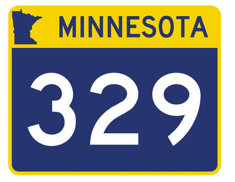 Minnesota State Highway 329 Sticker Decal R5043 Highway Route sign