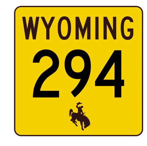 Wyoming Highway 294 Sticker R3498 Highway Sign