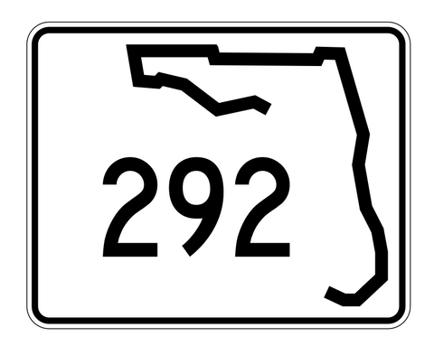 Florida State Road 292 Sticker Decal R1526 Highway Sign - Winter Park Products