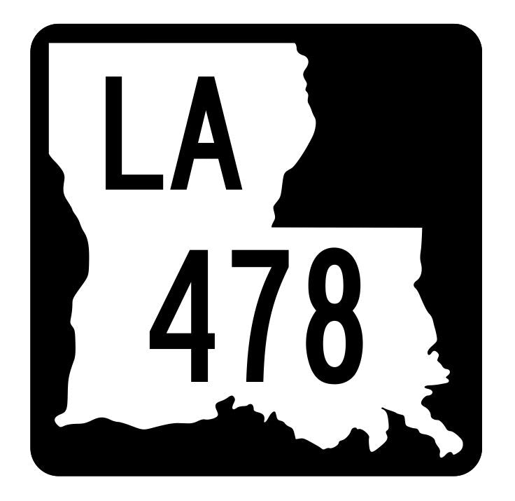 Louisiana State Highway 478 Sticker Decal R5978 Highway Route Sign