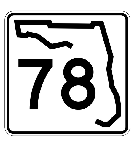 Florida State Road 78 Sticker Decal R1411 Highway Sign - Winter Park Products