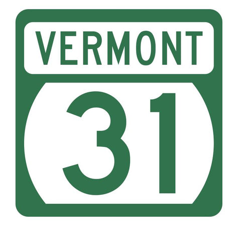 Vermont State Highway 31 Sticker Decal R5285 Highway Route Sign