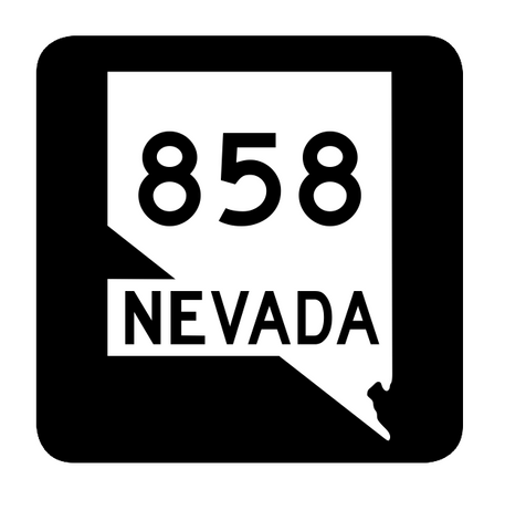 Nevada State Route 858 Sticker R3162 Highway Sign Road Sign