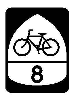 US Bicycle Route 8 Sticker R3173 Highway Sign