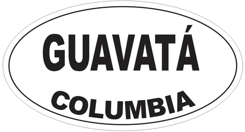 Guavata Columbia Oval Bumper Sticker or Helmet Sticker D4673