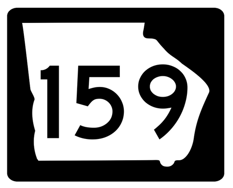 Georgia State Route 159 Sticker R3825 Highway Sign