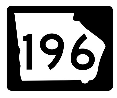 Georgia State Route 196 Sticker R3862 Highway Sign