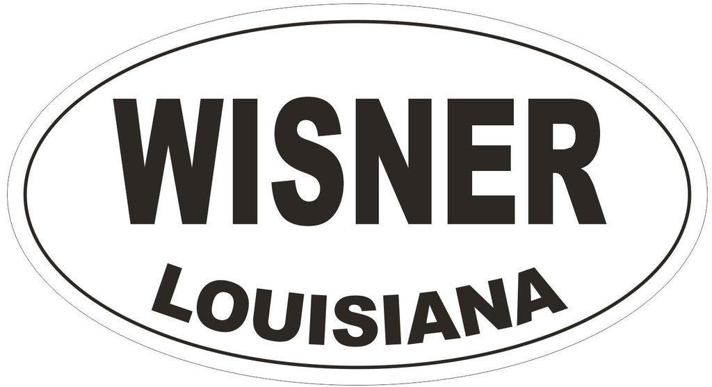 Wisner Louisiana Oval Bumper Sticker or Helmet Sticker D3883