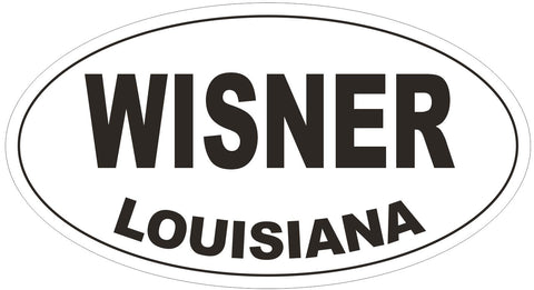 Wisner Louisiana Oval Bumper Sticker or Helmet Sticker D3883