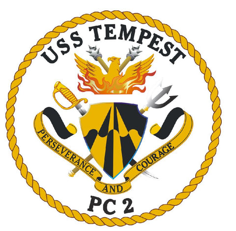 USS Tempest Sticker Military Armed Forces Navy Decal M230 - Winter Park Products